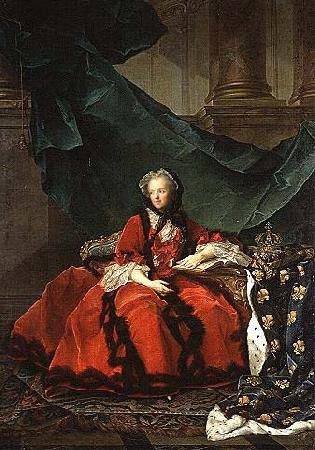 Jjean-Marc nattier Marie Leszczynska, Queen of France Spain oil painting art